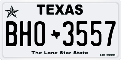 TX license plate BHO3557