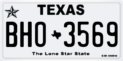 TX license plate BHO3569