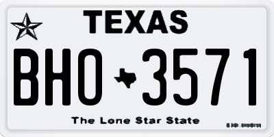 TX license plate BHO3571