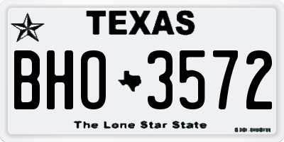 TX license plate BHO3572
