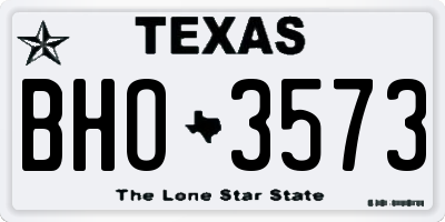 TX license plate BHO3573