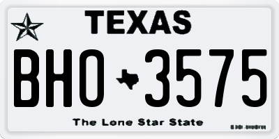 TX license plate BHO3575