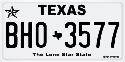 TX license plate BHO3577