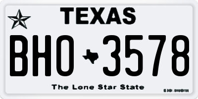 TX license plate BHO3578