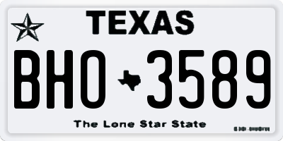 TX license plate BHO3589