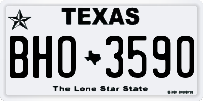 TX license plate BHO3590
