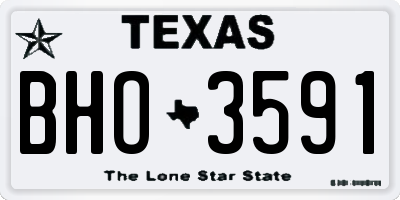 TX license plate BHO3591
