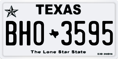 TX license plate BHO3595