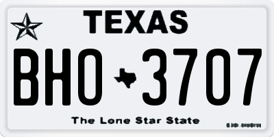 TX license plate BHO3707