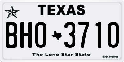 TX license plate BHO3710