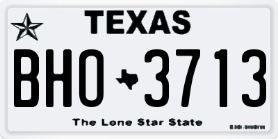 TX license plate BHO3713