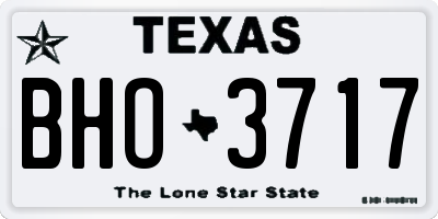 TX license plate BHO3717