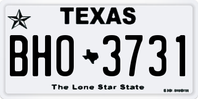 TX license plate BHO3731
