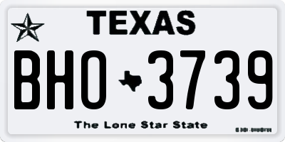 TX license plate BHO3739
