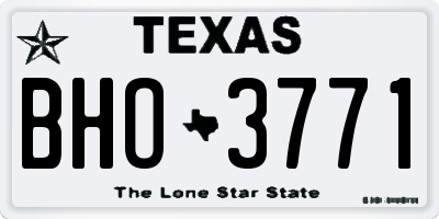 TX license plate BHO3771