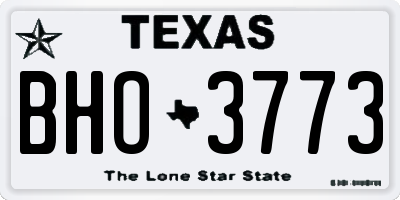 TX license plate BHO3773
