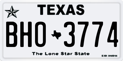 TX license plate BHO3774