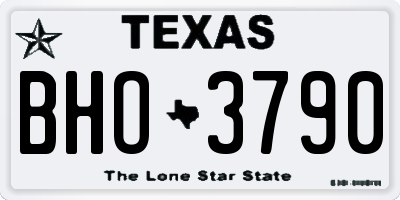 TX license plate BHO3790