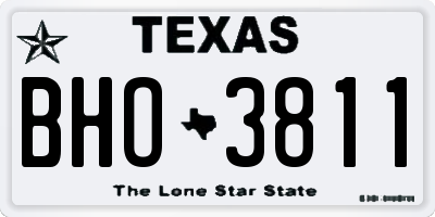TX license plate BHO3811