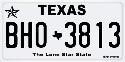 TX license plate BHO3813