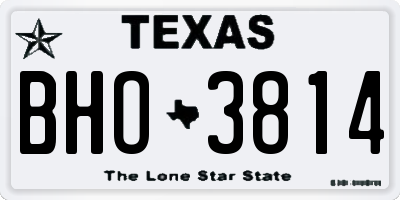 TX license plate BHO3814