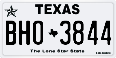 TX license plate BHO3844