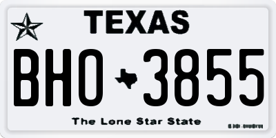 TX license plate BHO3855