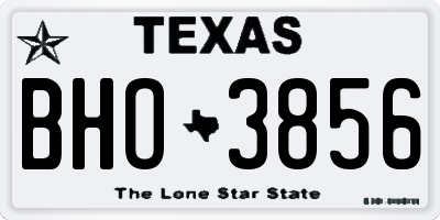 TX license plate BHO3856