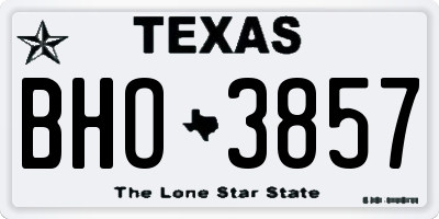 TX license plate BHO3857