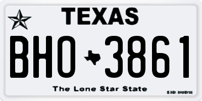 TX license plate BHO3861