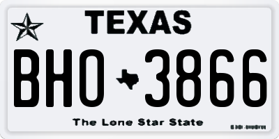 TX license plate BHO3866