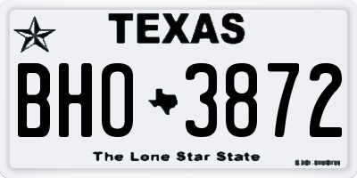 TX license plate BHO3872