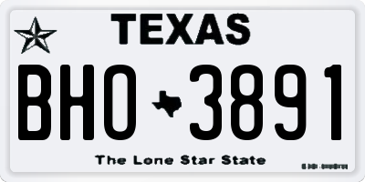 TX license plate BHO3891