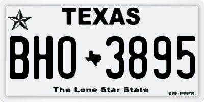 TX license plate BHO3895