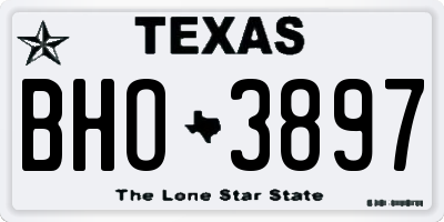 TX license plate BHO3897