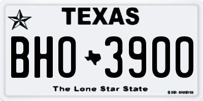 TX license plate BHO3900