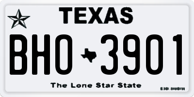 TX license plate BHO3901