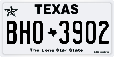 TX license plate BHO3902
