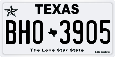 TX license plate BHO3905