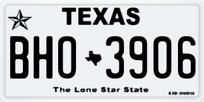 TX license plate BHO3906