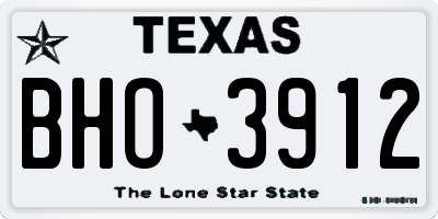 TX license plate BHO3912