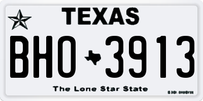 TX license plate BHO3913