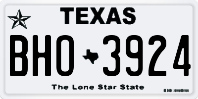 TX license plate BHO3924