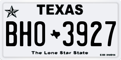 TX license plate BHO3927