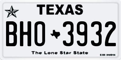 TX license plate BHO3932