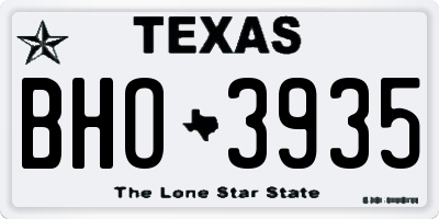 TX license plate BHO3935
