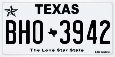 TX license plate BHO3942