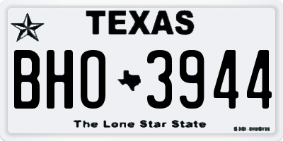 TX license plate BHO3944