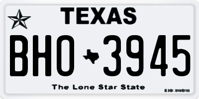 TX license plate BHO3945