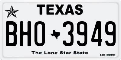 TX license plate BHO3949